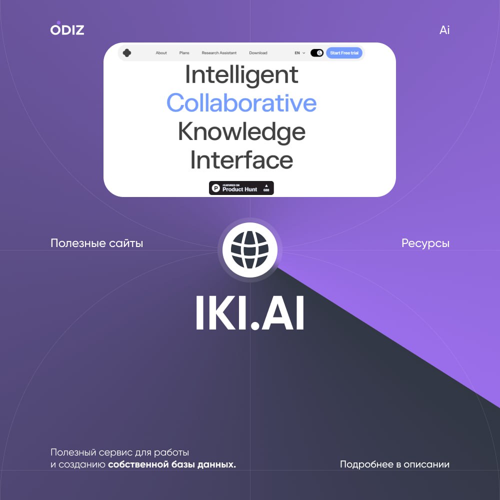 IKI.Ai
Сохраняйте любые ресурсы (веб-страницы, PDF, YouTube, заметки), а ИИ-помощник Iki автоматически анализирует и систематизирует их. Освободите свое время для главного! | Сетка — социальная сеть от hh.ru