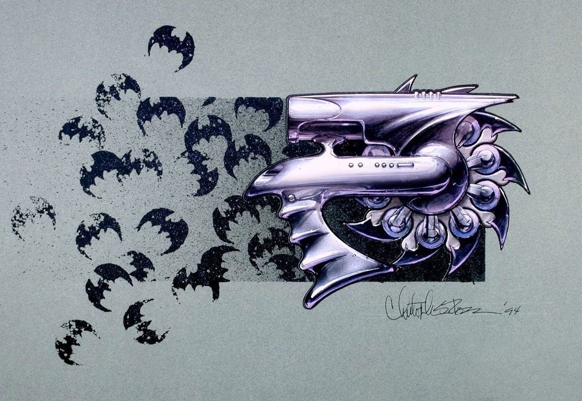 Поговорим пока в основном о Бэтмен Навсегда, которому в этом году 30 лет (как и мне 🥲)
Кристофер Росс отвечал за дизайн оружия | Сетка — социальная сеть от hh.ru