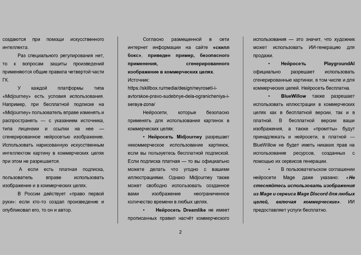 Правовой режим использования сгенерированных изображений | Сетка — социальная сеть от hh.ru