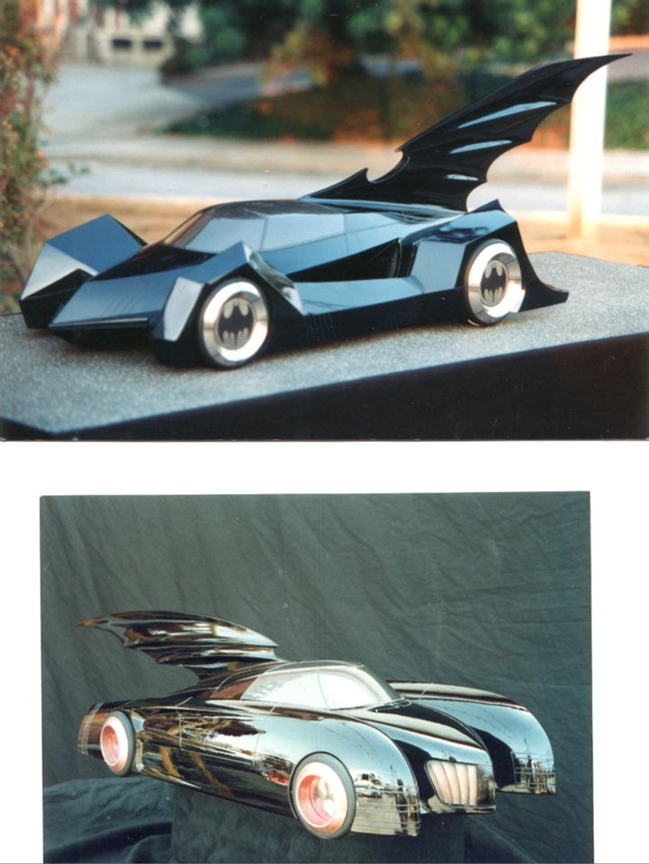 Бэтмобиль, как мне кажется, воплощает самые смелые фантазии дизайнера, и можно сделать немало вариантов - от совсем арт-деко до чего-то высокотехнологичного 
Бэтмобиль 1995ого придумал Тим Флаттери — ... | Сетка — социальная сеть от hh.ru