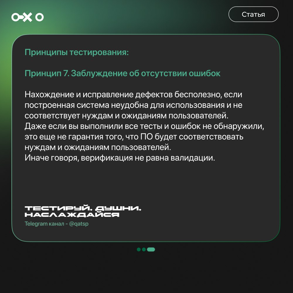 Принципы тестирования. Часть 2. | Сетка — социальная сеть от hh.ru