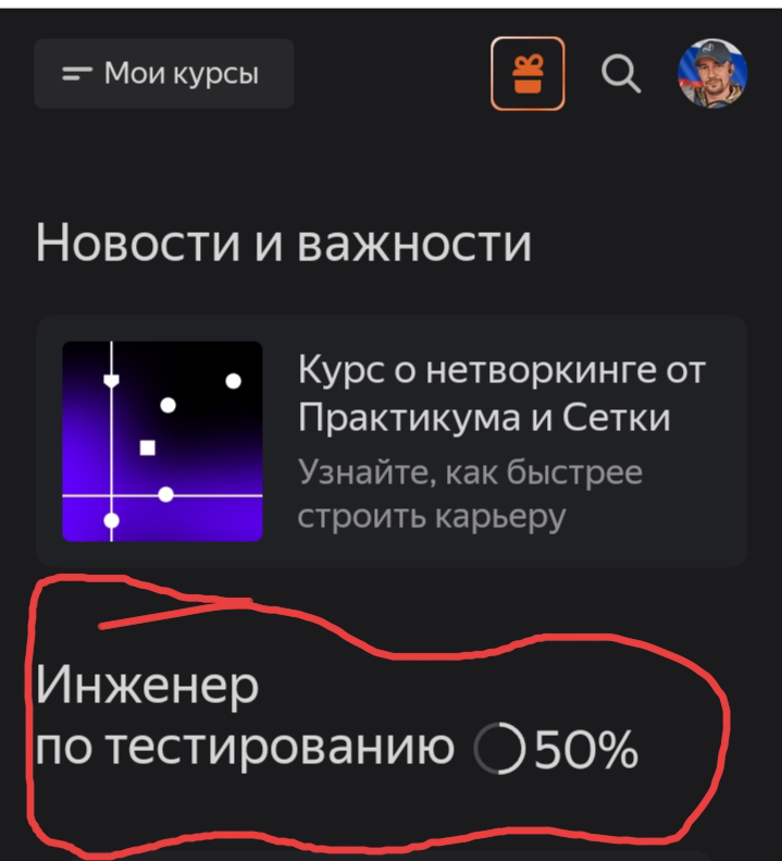 50% курса позади!!! | Сетка — социальная сеть от hh.ru