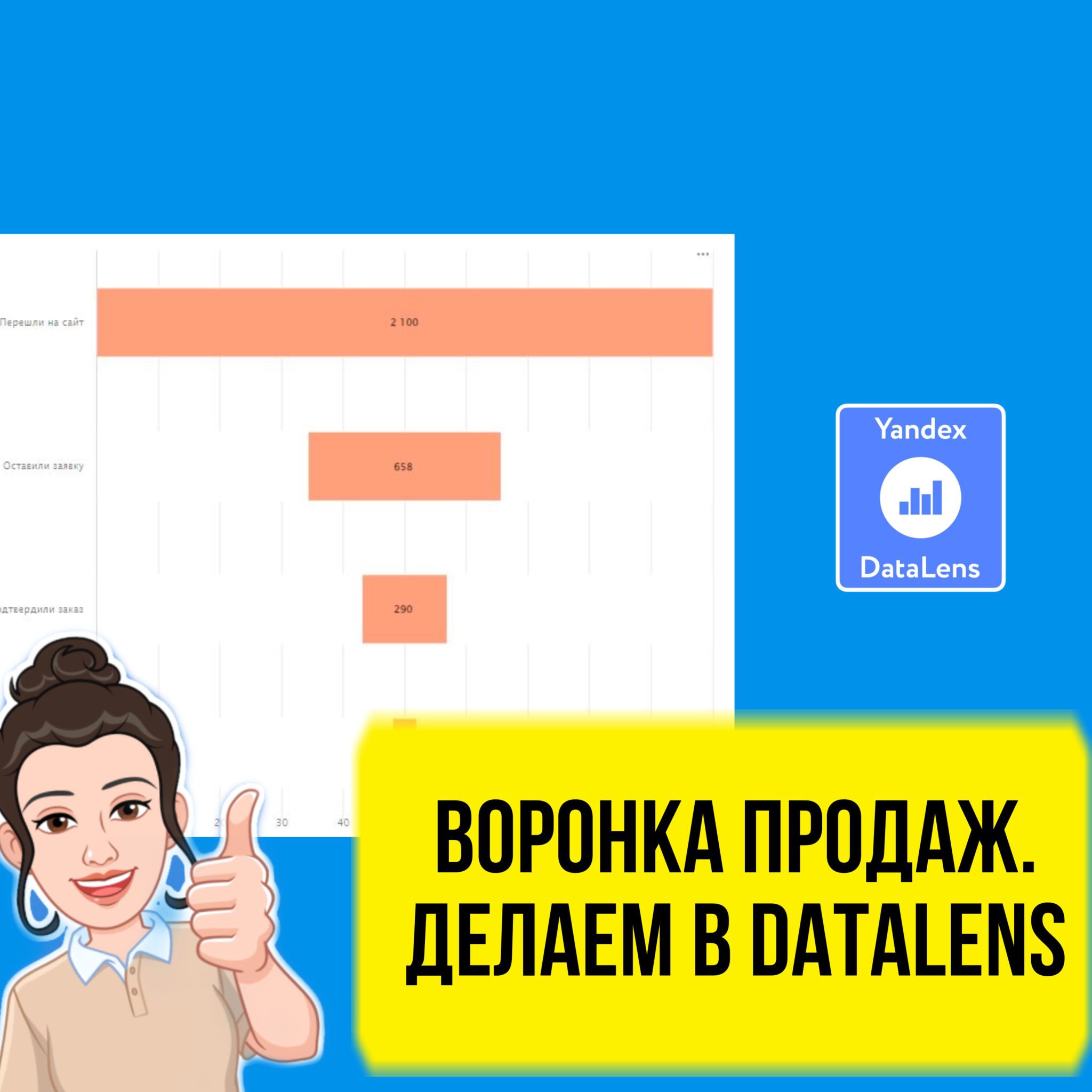 🪣 Воронка продаж в DataLens. Как сделать? Практический урок для начинающих.
В этом уроке я покажу, как в DataLens сделать воронку продаж или конверсии имеющимися средствами | Сетка — социальная сеть от hh.ru