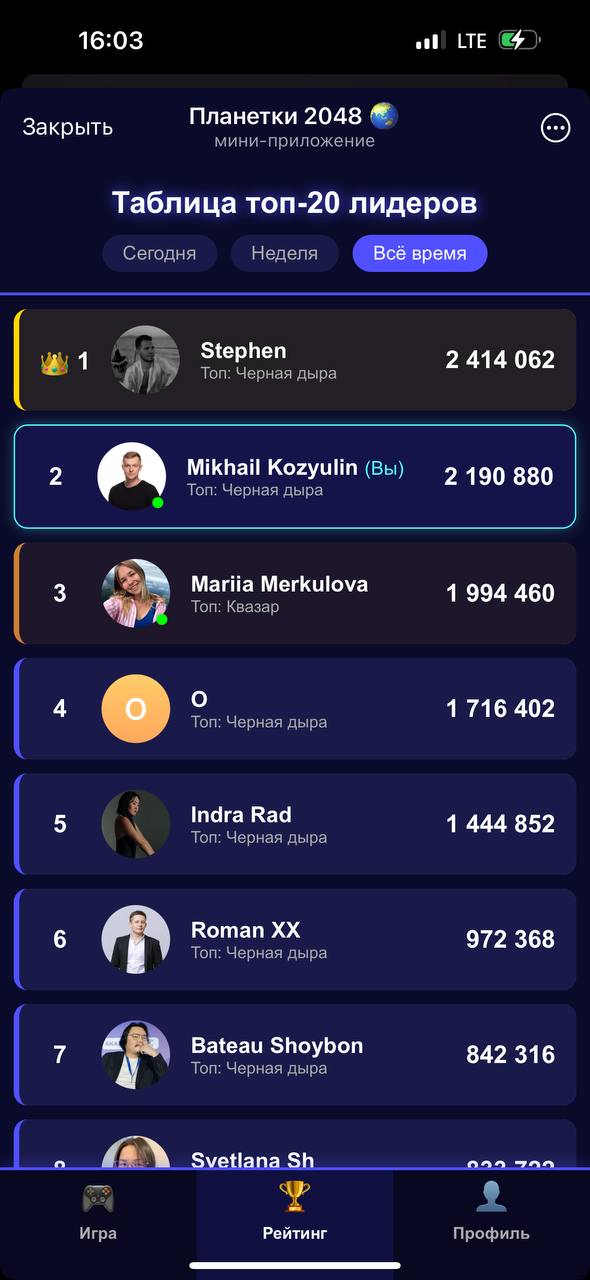 Самая аддиктивная игра года - Планетки 2048
Мой друг (уже бывший) периодически создает разные прикольные приложения | Сетка — социальная сеть от hh.ru