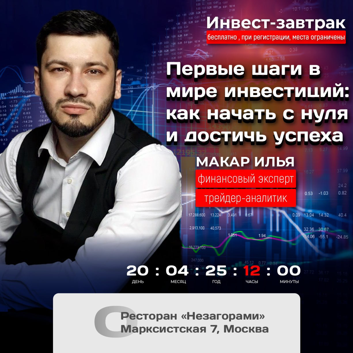 Бизнес-завтрак "Первые шаги в мире инвестиций": стартуйте ув | Сетка — социальная сеть от hh.ru
