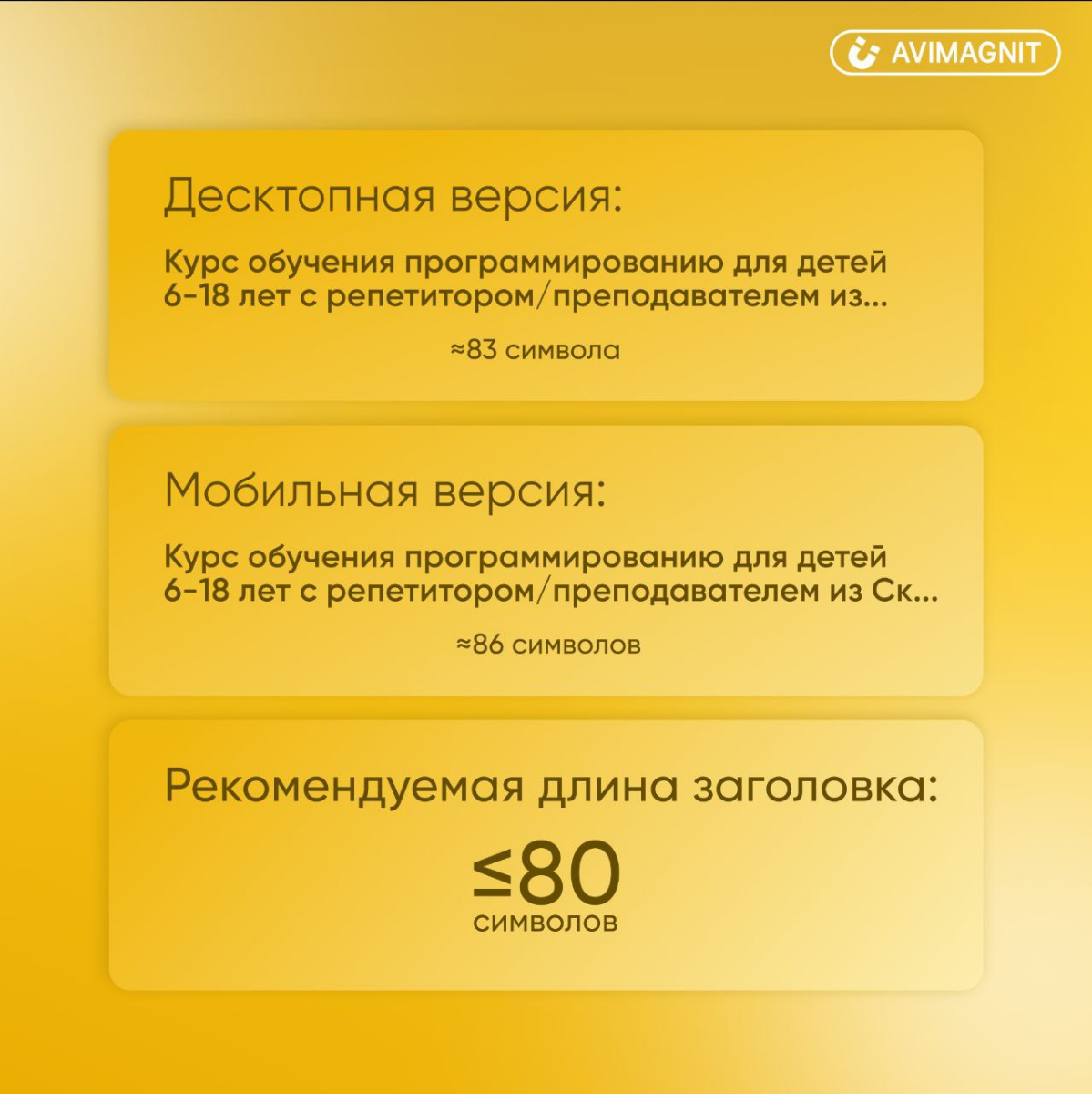 Авито урезает заголовки — как использовать все 100 символов | Сетка — социальная сеть от hh.ru
