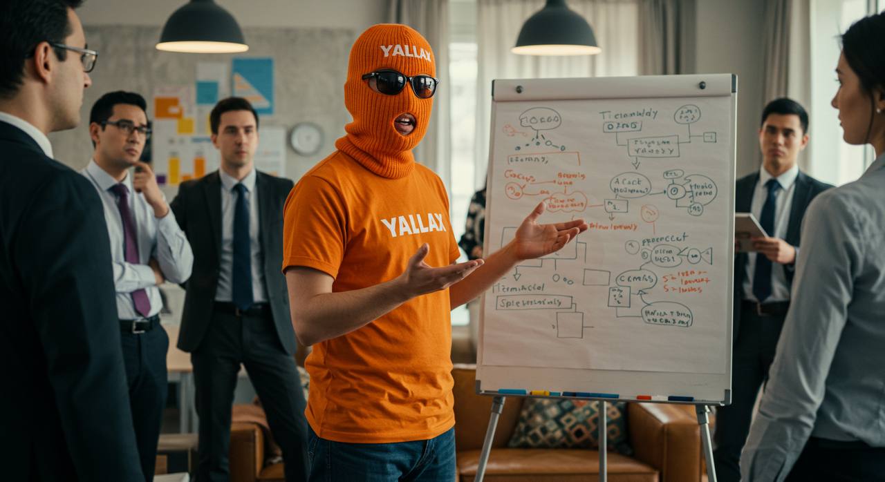 КАК ПЕРЕВЕСТИ С НЕЙРОЧОВСКОГО НА ДИРЕКТОРСКИЙ
Захожу я значит в переговорку, а там топ-менеджер нашего заказчика с серьезным ебалом кивает головой, пока мой коллега-технарь объясняет: 
".. | Сетка — социальная сеть от hh.ru