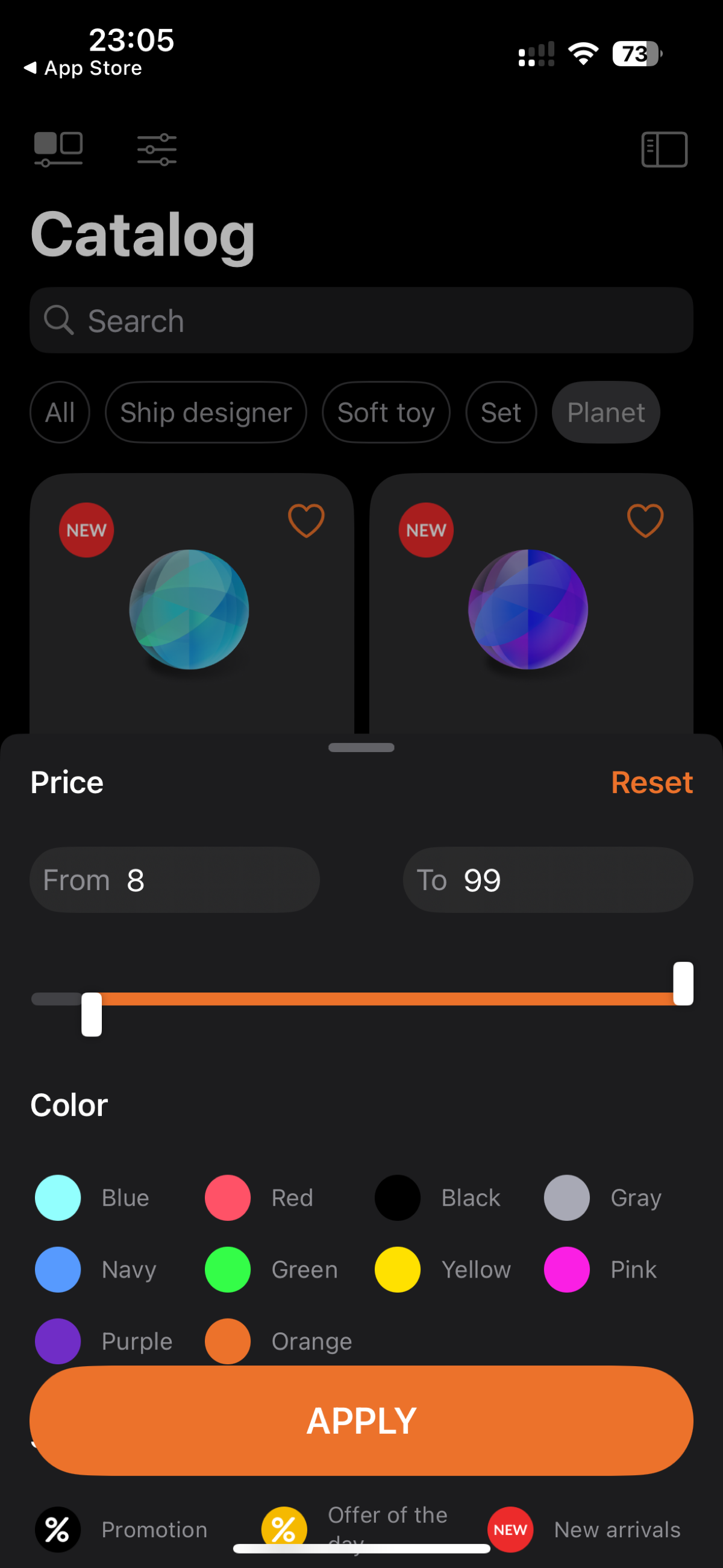 Пост-портфолио (OneEntry Shopping App) | Сетка — социальная сеть от hh.ru