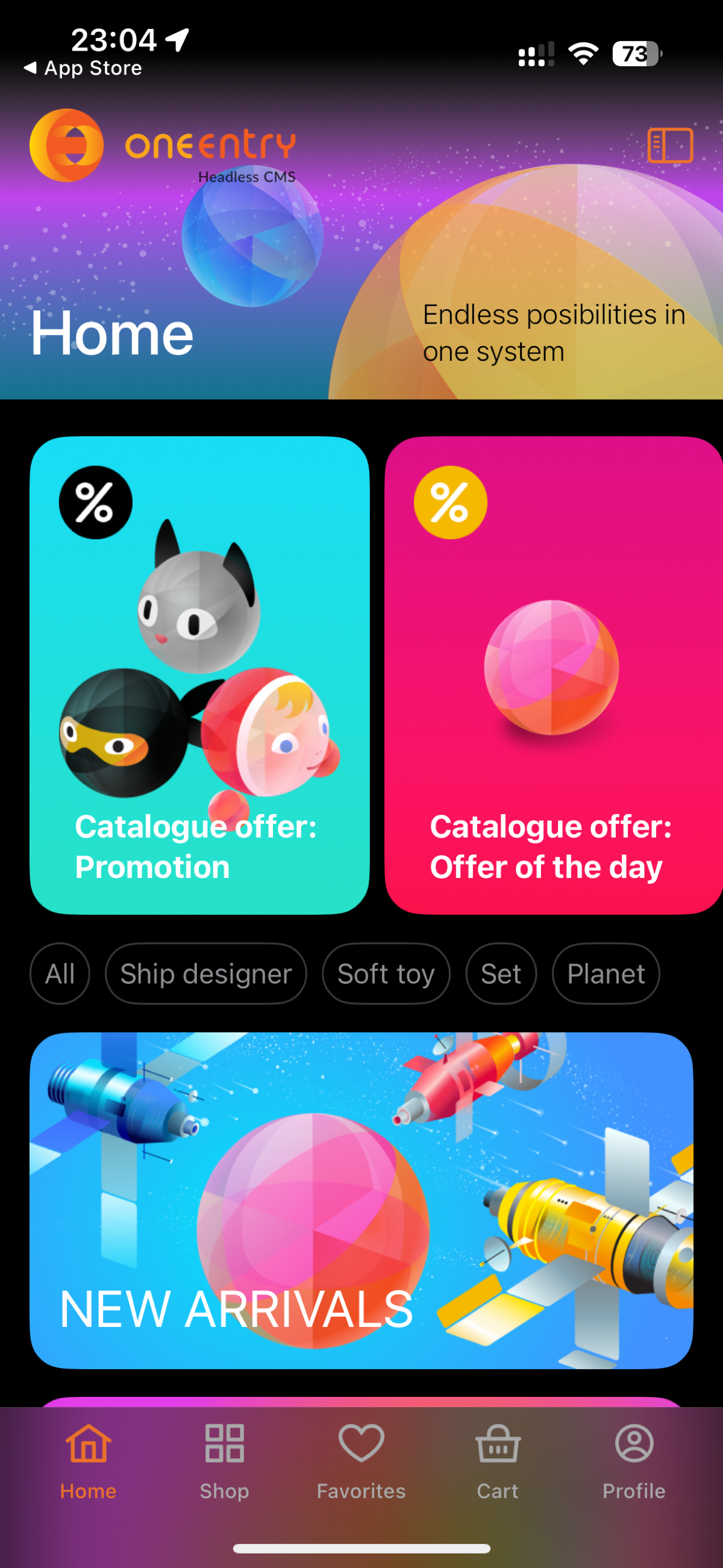 Пост-портфолио (OneEntry Shopping App) | Сетка — социальная сеть от hh.ru