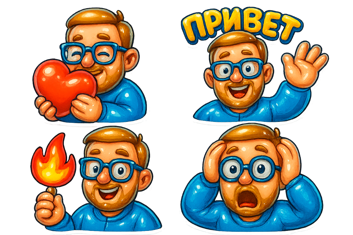 Стикерпак с вашим лицом | Сетка — социальная сеть от hh.ru