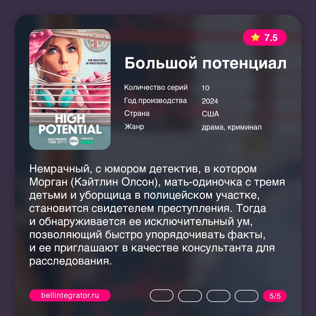 Плюс одна идея для проведения своего weekend 🩷
Мини-сериалы — палочка-выручалочка, когда фильмы уже наскучили, а на длинные форматы попросту не хватает времени | Сетка — социальная сеть от hh.ru
