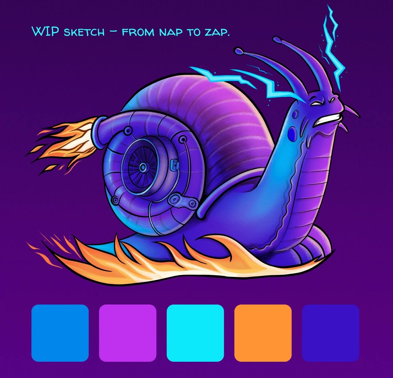 🚀 Вжжжж — знакомьтесь, Турбо Снейл!
Свежий проект на Behance — про улитку, которая шустрая, дерзкая и готова покорять мир на своей микроскорости 🐌⚡️
Загляните, если вам по душе сочный стиль, яркие пер... | Сетка — социальная сеть от hh.ru