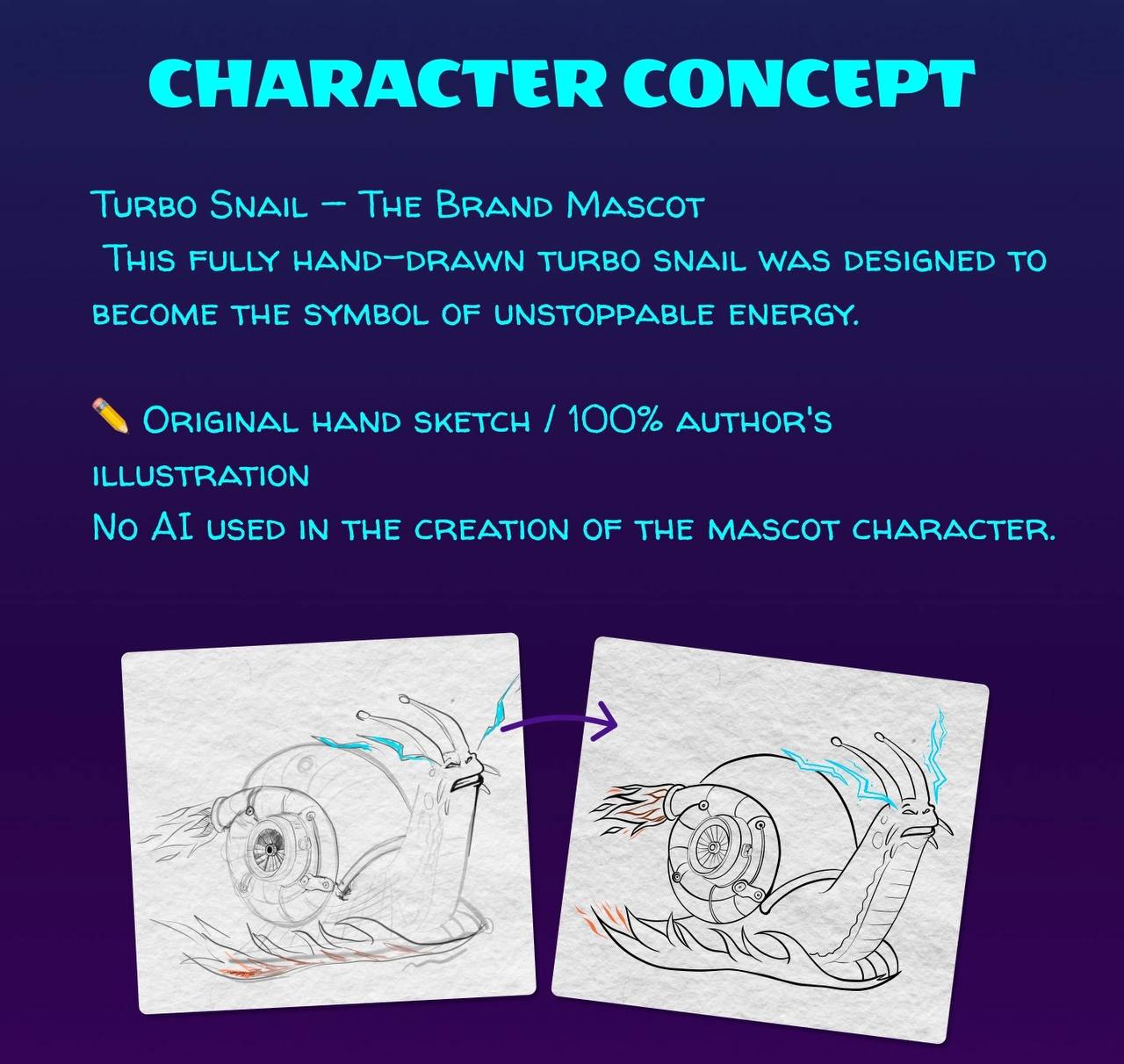 🚀 Вжжжж — знакомьтесь, Турбо Снейл!
Свежий проект на Behance — про улитку, которая шустрая, дерзкая и готова покорять мир на своей микроскорости 🐌⚡️
Загляните, если вам по душе сочный стиль, яркие пер... | Сетка — социальная сеть от hh.ru