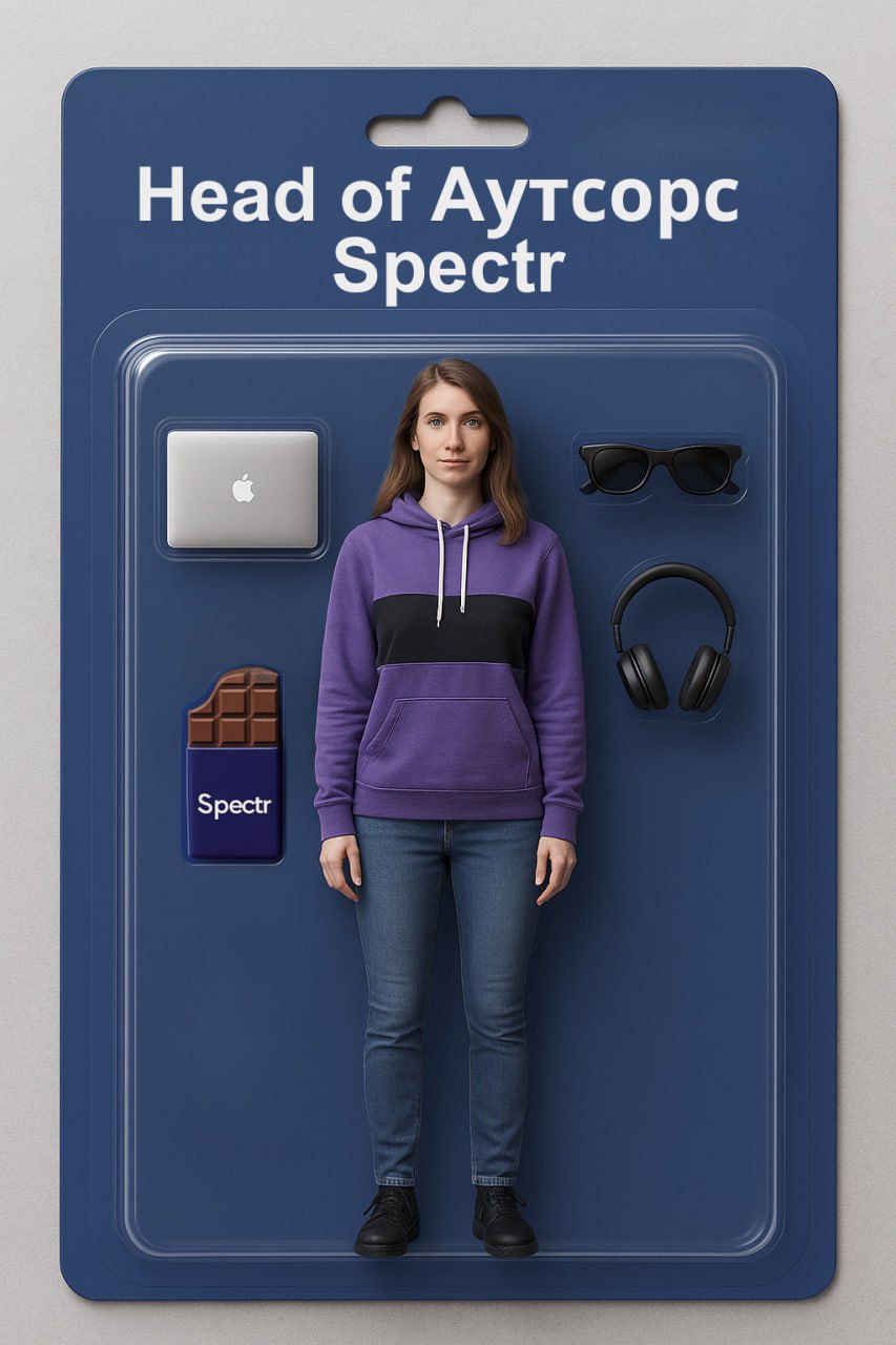 Пропустили себя сквозь СhatGPT.
В блистерпаке Spectr малая часть наших сотрудников и вещи, без которых день — не день.
Все сходства — фифти/ фифти 😁 | Сетка — социальная сеть от hh.ru