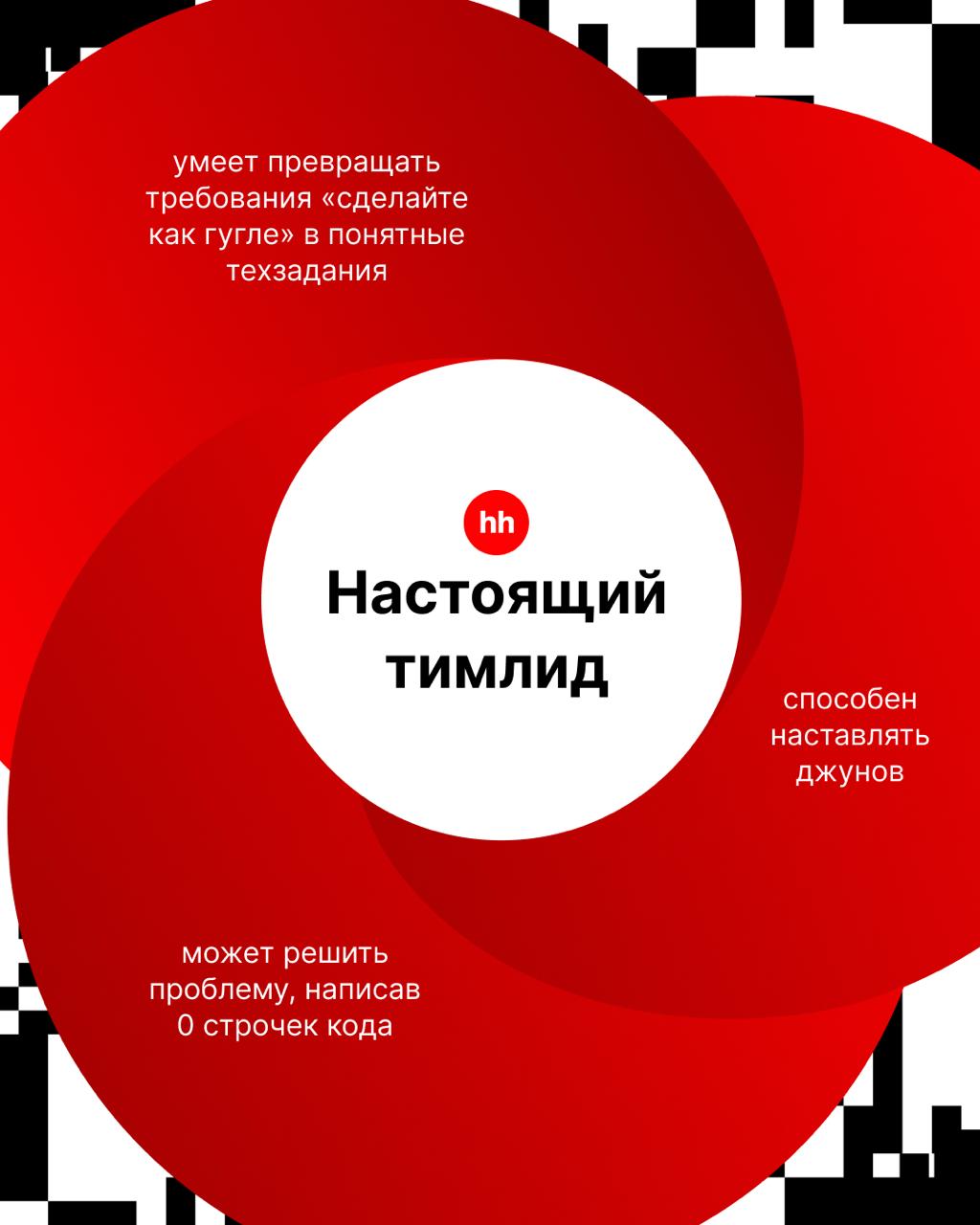 Настоящий тимлид ронял (и поднимал) прод, знает, как мотивировать мидла и…
На конференции JPoint 2025 провели опрос и собрали топ-3 самых крутых навыка капитана команды | Сетка — социальная сеть от hh.ru
