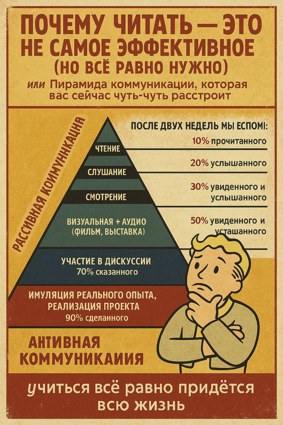 ПОЧЕМУ ЧИТАТЬ — ЭТО НЕ САМОЕ ЭФФЕКТИВНОЕ, но всё равно нужно | Сетка — социальная сеть от hh.ru