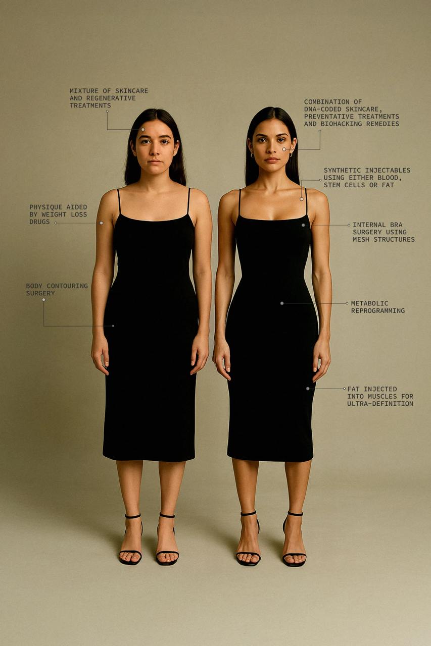 Что мы всё об IT... 
Vogue провел исследование о том, как мы будем выглядеть через 20 лет (подписка стоит денег, делюсь парой примечательных хайлайтов) | Сетка — социальная сеть от hh.ru