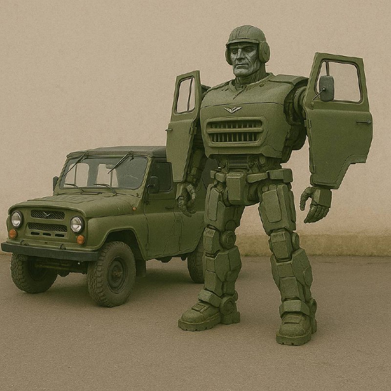 a square photo of a car (название автомобиля) alongside the car transformed into its robot form, the robot must have consistent elements that match the car, the robot should resemble the era of the ca... | Сетка — социальная сеть от hh.ru