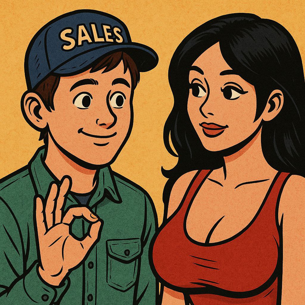 Продажа — как ❤️ знакомство с девушкой. Один в один. Я люблю приводить этот пример...
Погнали по этапам:
1. Взгляд (вход в воронку)
Ты: Видишь её — поправил воротник, уверенно посмотрел | Сетка — социальная сеть от hh.ru