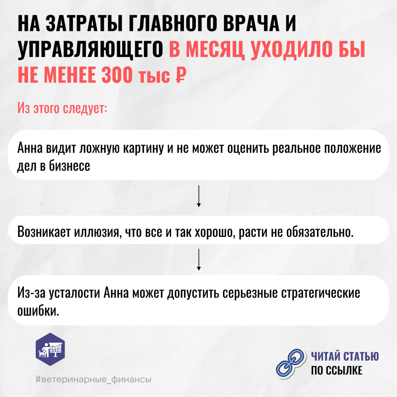 🪙 Владелец ветеринарной клиники думал, что зарабатывает 4 млн в год, а на деле — в 10 раз меньше
Многие собственники ветеринарных клиник годами работают без выходных, совмещают роль врача, администрат... | Сетка — социальная сеть от hh.ru