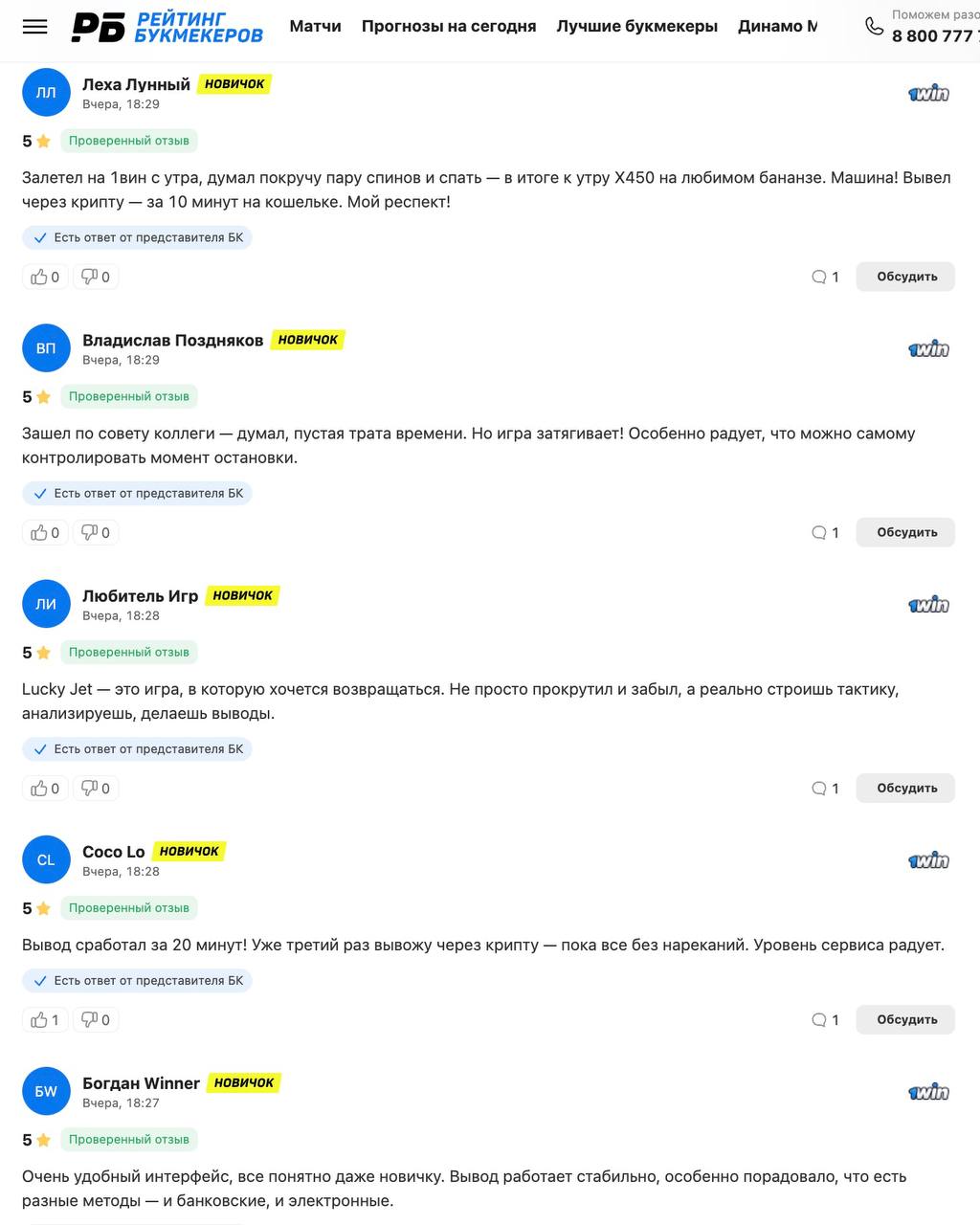 😮 Тысячи фейковых отзывов на 1win и Mostbet!
Спам-атака прилетела на сайт Рейтинга букмекеров. 
На страничке 1win набралось > 9600 отзывов, у Mostbet > 9400 | Сетка — социальная сеть от hh.ru