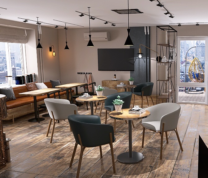 Дизайн кофейни в стиле лофт | Сетка — социальная сеть от hh.ru