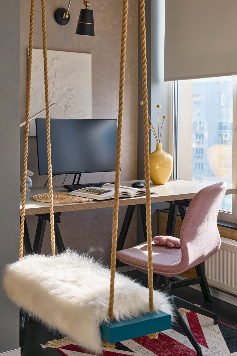 Стены-хамелеоны, качели в гостиной и рукотворный декор — дизайнер Диана Шубина играет цветом и светом, складывая свой интерьерный «пазл». Смотрите на сайте wajournal.ru | Сетка — социальная сеть от hh.ru