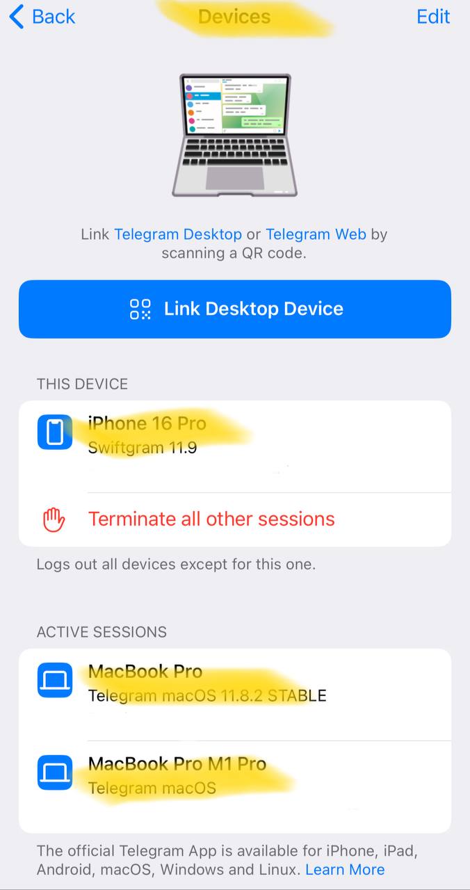 ⚠️ Еще одно напоминание о безопасности в Telegram
Увы, совсем недавно у нескольких моих знакомых в очередной раз украли аккаунты в Telegram | Сетка — социальная сеть от hh.ru