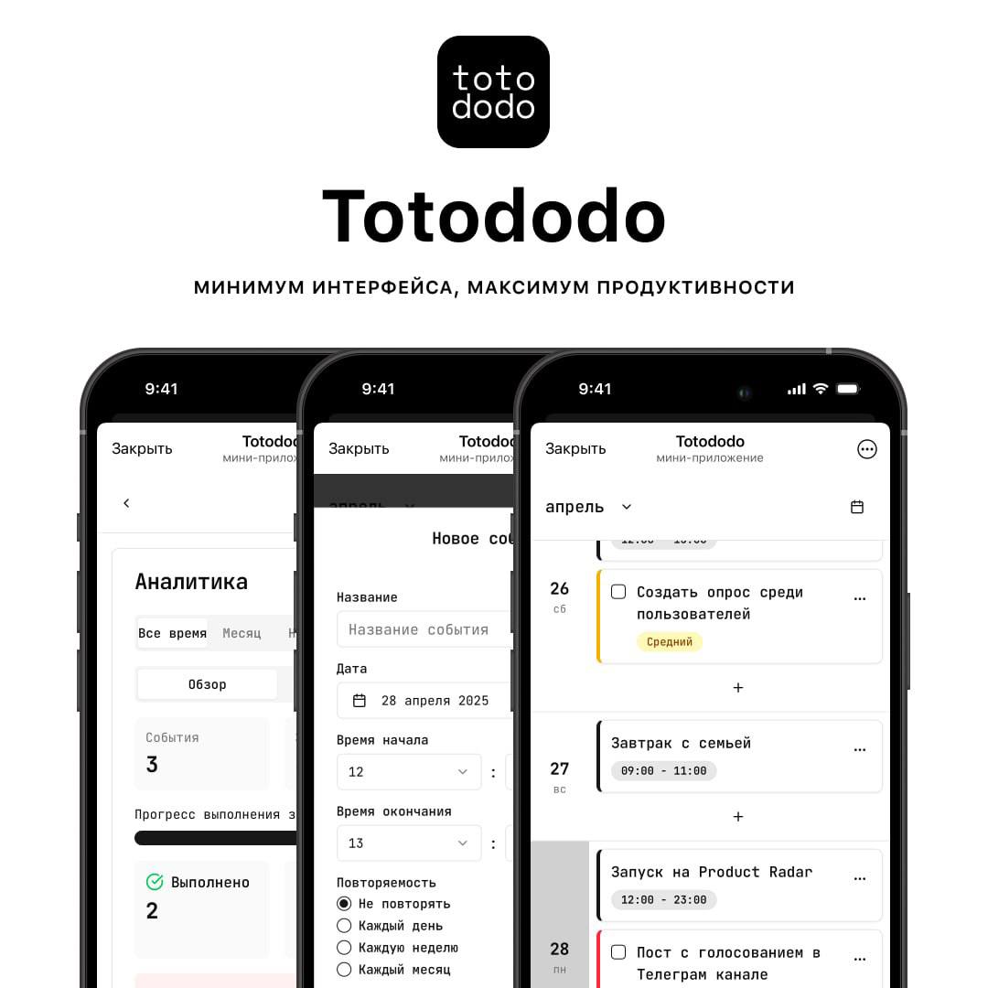 Уважаемые пользователи!
Мы хотим узнать ваше мнение о Totododo! Поделитесь, пожалуйста, своими впечатлениями от использования нашего сервиса | Сетка — социальная сеть от hh.ru