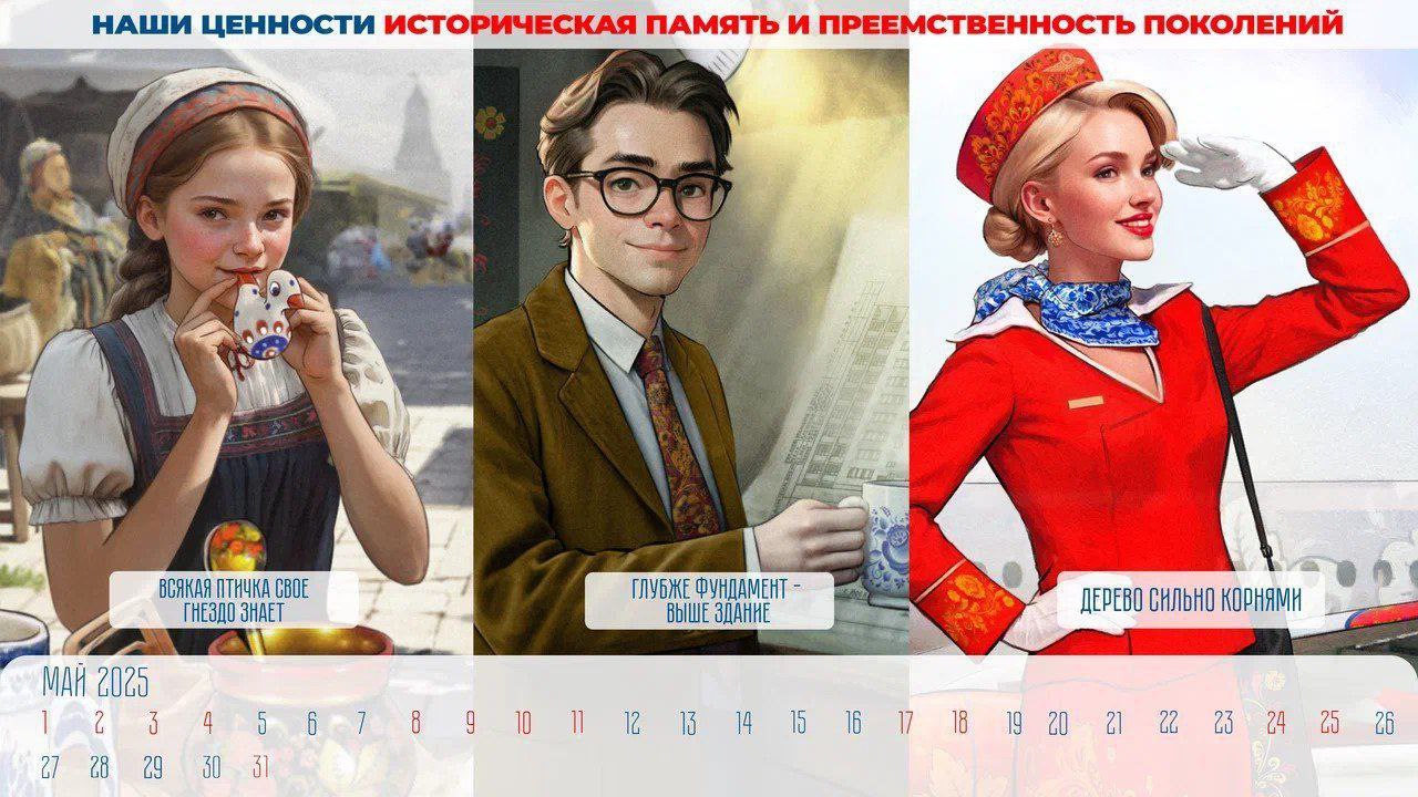 🇷🇺Проект «КОД: РОССИЯ» представляет майский календарь на тему сохранения исторической памяти | Сетка — социальная сеть от hh.ru