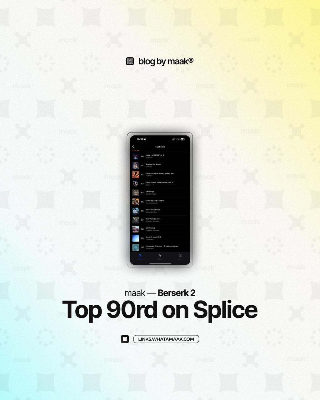 👑 Топ-100 Splice!
Наш недавний релиз семпл пака «Berserk 2» уже успел ворваться в топ-100 Splice и медленно, но верно поднимается выше. Прямо сейчас, занимаем 90-ую строчку чарта | Сетка — социальная сеть от hh.ru