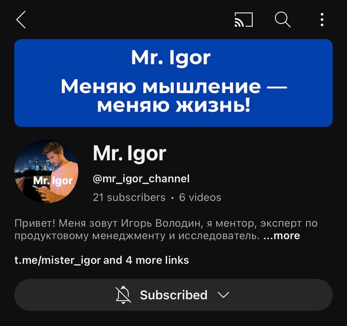 Поддержите мой канал на YouTube! 📱
В Telegram нас уже 370 — это мощно.
А на YouTube пока всего 21 подписчик. Кажется, кто-то где-то потерялся по дороге | Сетка — социальная сеть от hh.ru