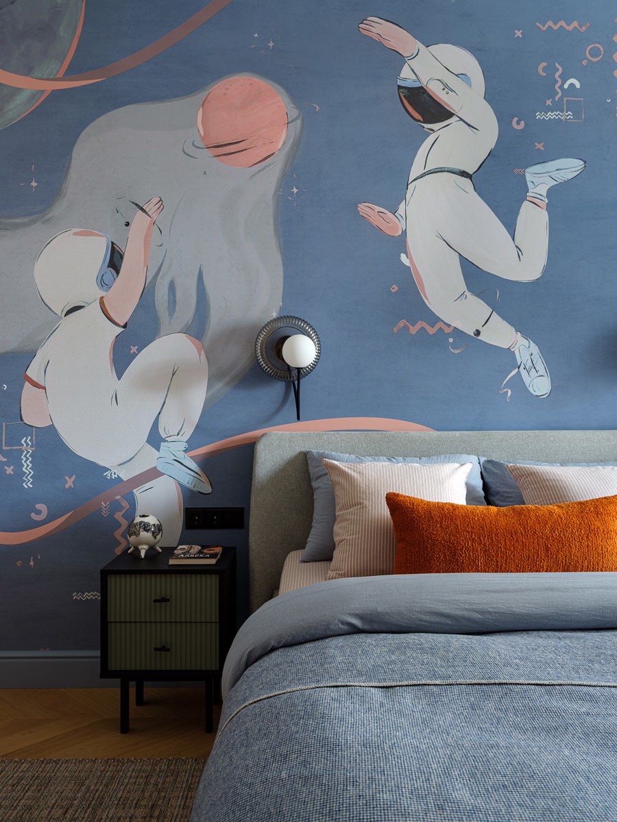 Дизайнеру Элине Мусиной нравятся современные цветные интерьеры с деталями из классики и ар-деко — этот вышел как раз таким. Смотрите и читайте на сайте wajournal.ru | Сетка — социальная сеть от hh.ru