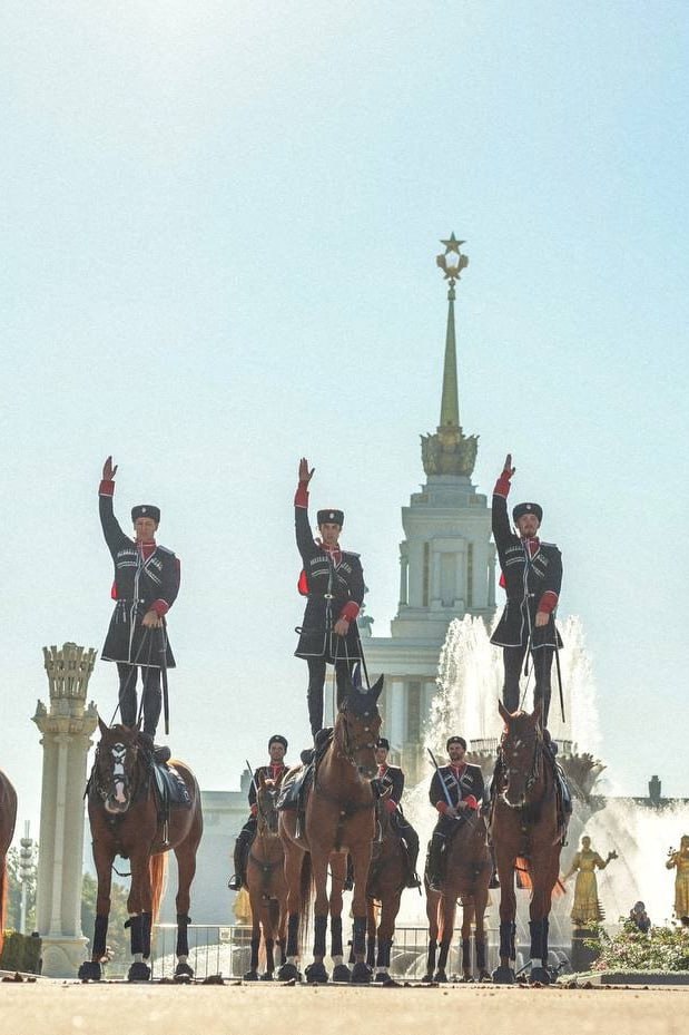 🐎Зрелищное конное шествие на ВДНХ
До сентября
по субботам в 12:00
Каждую субботу до сентября на площади Дружбы народов будет проходить показательная программа всадников Кремлевской школы верховой езды | Сетка — социальная сеть от hh.ru