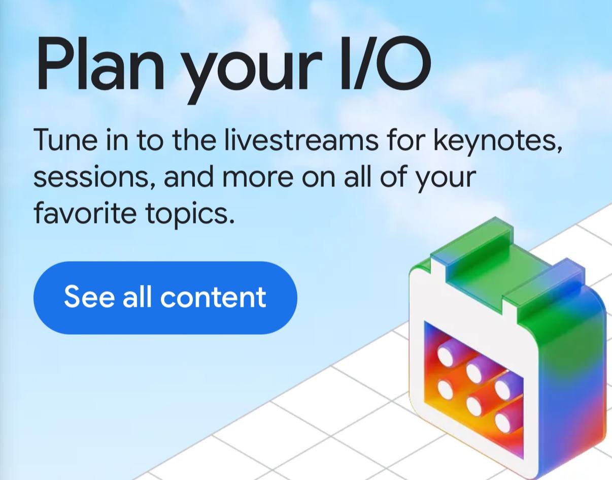 Список всех кейноутов с Google I/O
Презентация в конце Мая | Сетка — социальная сеть от hh.ru