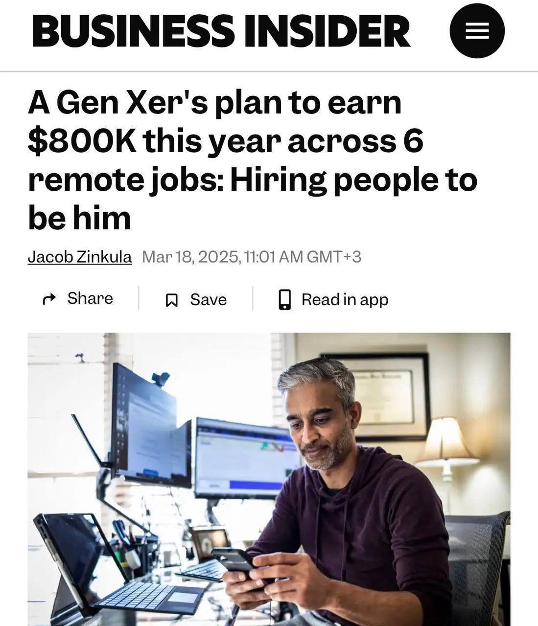 Работать на 6 работах одновременно и зарабатывать $800 000 в год! 😱
Это ли не мечта 😂👌🏻 50-летний IT-специалист нашел способ зарабатывать сотни тысяч долларов, почти не работая!
Еще в 2018 году, когда... | Сетка — социальная сеть от hh.ru