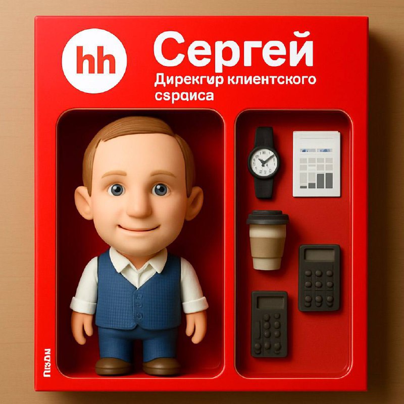 Персональная кукла от hh и ИИ
По случаю Дня труда hh организовал активность - создал бота, который генерит по фото куклу вашей профессии | Сетка — социальная сеть от hh.ru