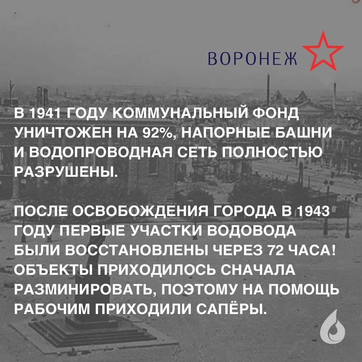 ⭐ Военные хроники воды
Проект «Росводоканала» рассказывает о некоторых эпизодах работы городских водоканалов в годы Великой Отечественной войны | Сетка — социальная сеть от hh.ru