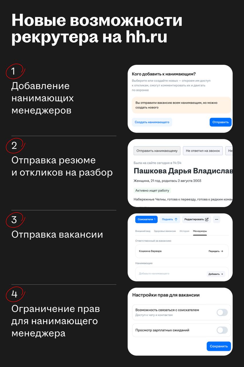 Нанимающий менеджер: HeadHunter добавил новую роль на hh.ru для ускорения найма
🌟 Что случилось
На платформе hh | Сетка — социальная сеть от hh.ru