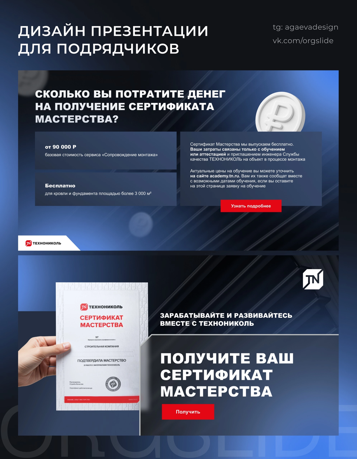 Дизайн презентации для подрядчиков | Сетка — социальная сеть от hh.ru