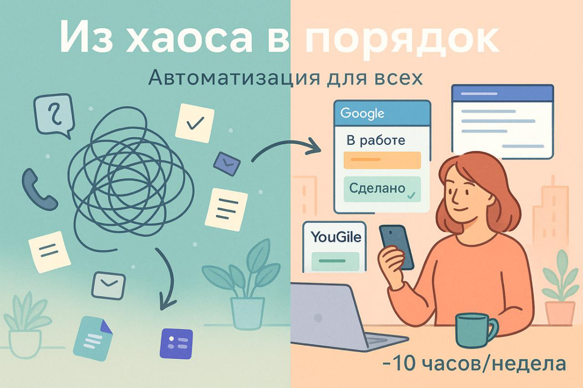 Как превратить хаос в порядок: автоматизация кто не технарь | Сетка — социальная сеть от hh.ru