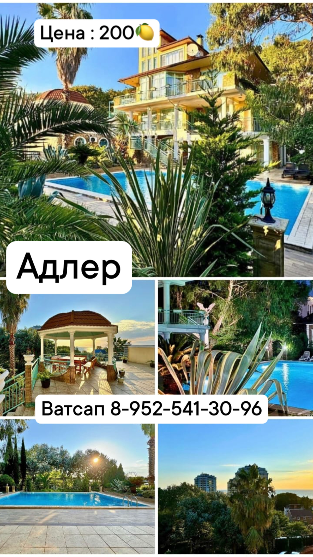 Хотите жить в Адлере ?Звоните ,пишите Ватсап 8-952-541-30-96 | Сетка — социальная сеть от hh.ru