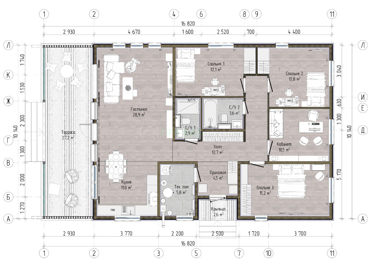Здравствуйте, друзья! Встречайте нашу новинку🏡 Одноэтажный дом "Альвера" — это идеальное сочетание скандинавского стиля и каркасной технологии, созданное для Вашего уюта и комфорта | Сетка — социальная сеть от hh.ru