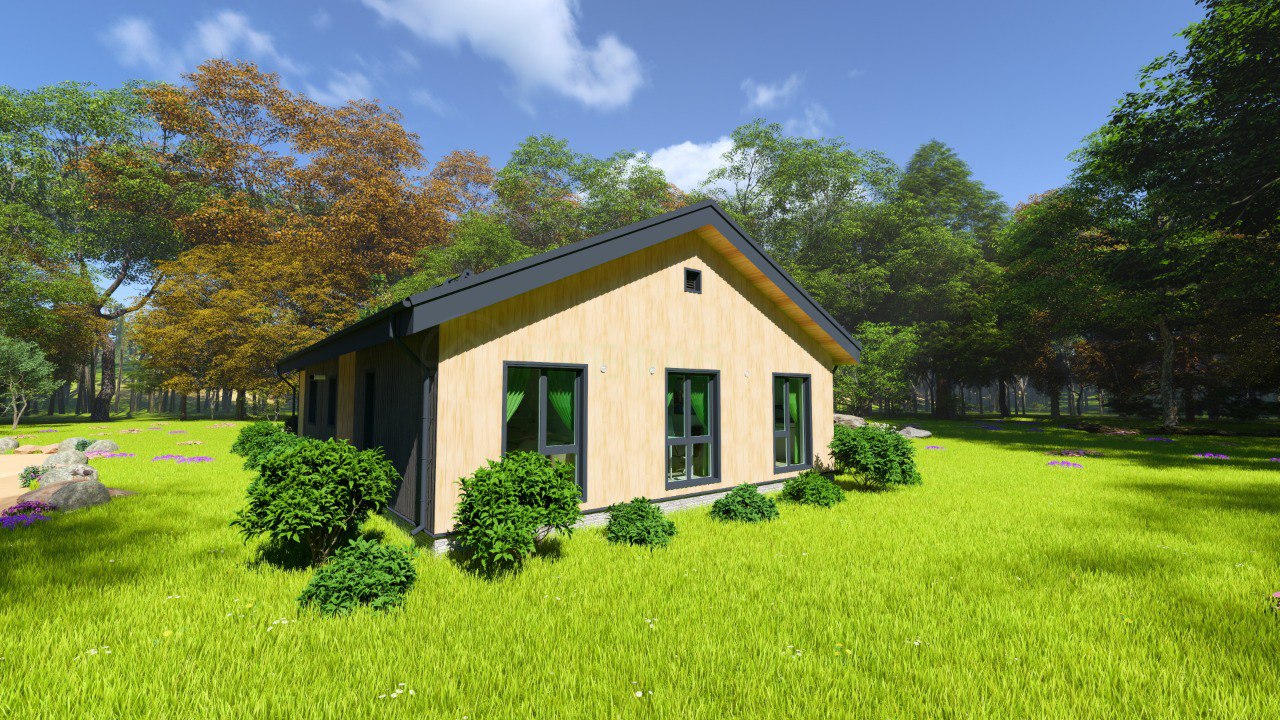 Здравствуйте, друзья! Встречайте нашу новинку🏡 Одноэтажный дом "Альвера" — это идеальное сочетание скандинавского стиля и каркасной технологии, созданное для Вашего уюта и комфорта | Сетка — социальная сеть от hh.ru