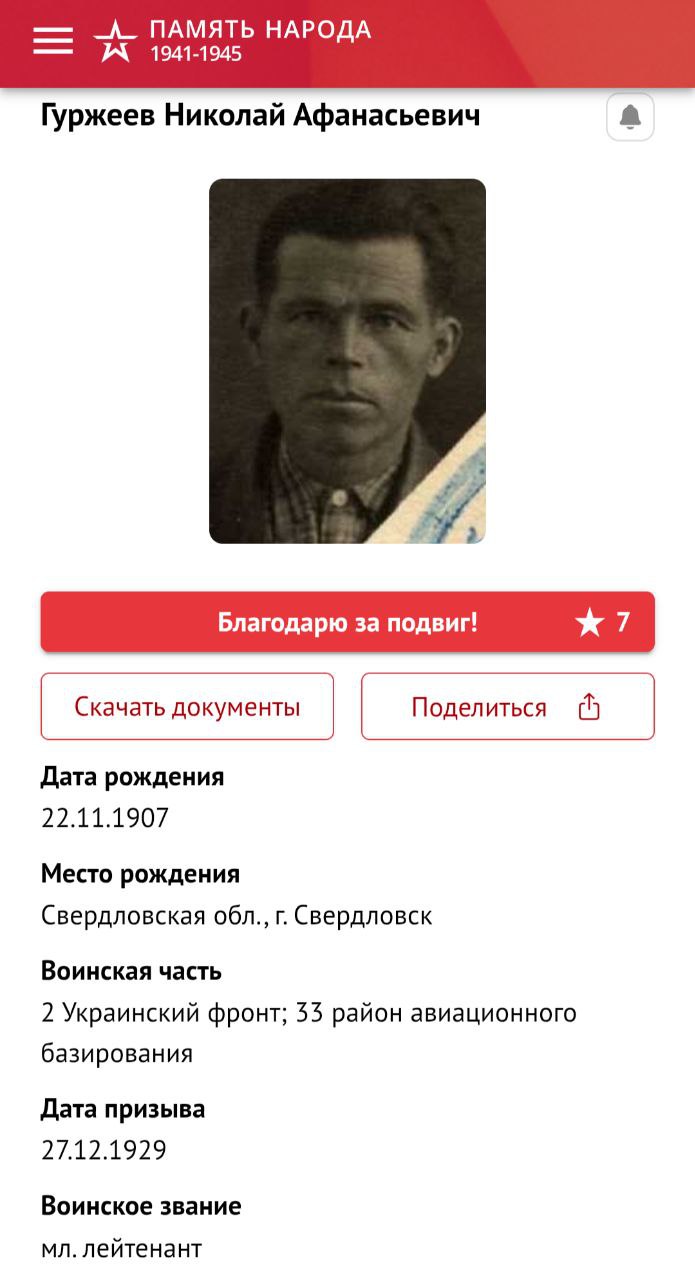 9 Мая. Помним. Гордимся. Благодарим.
На фото — мой дедушка, Гуржеев Николай Афанасьевич, младший лейтенант, участник Великой Отечественной войны | Сетка — социальная сеть от hh.ru