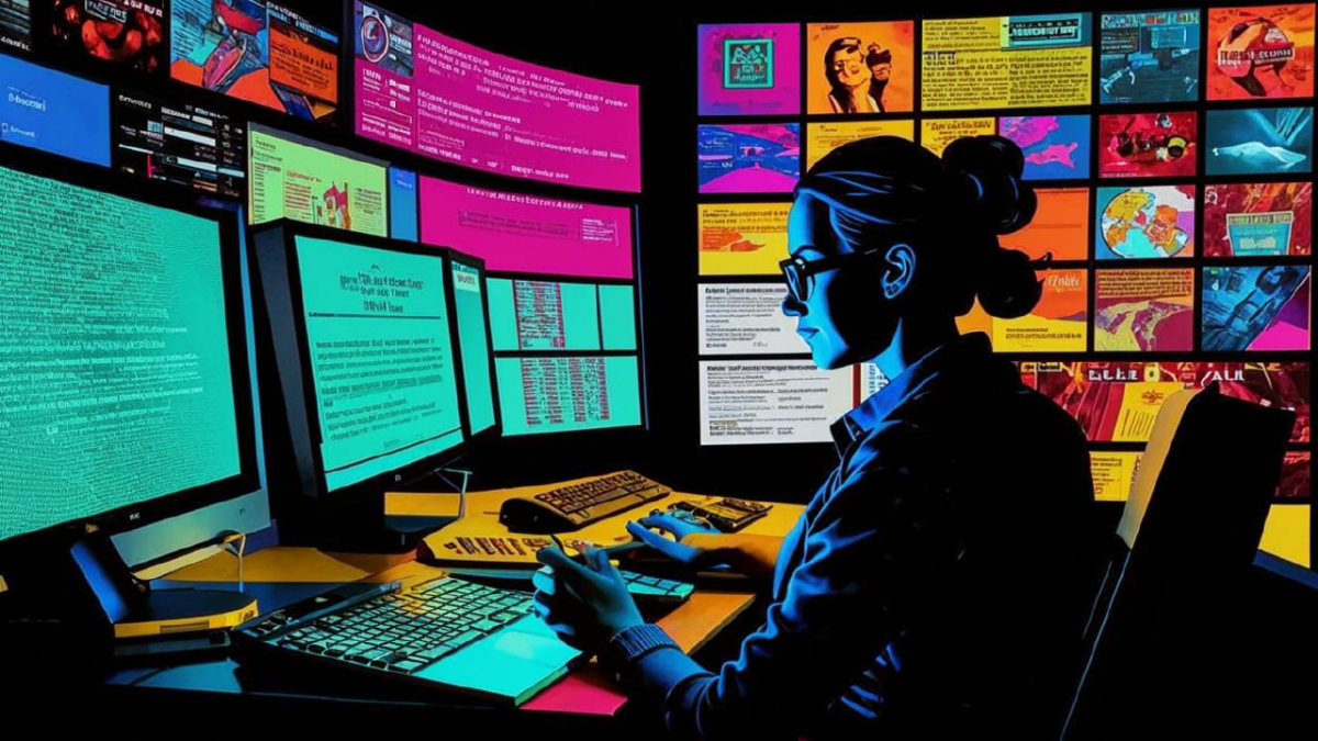 Образы девушек - расследователей OSINT, AI Kandinsky | Сетка — социальная сеть от hh.ru