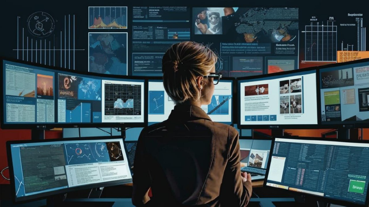 Образы девушек - расследователей OSINT, AI Kandinsky | Сетка — социальная сеть от hh.ru