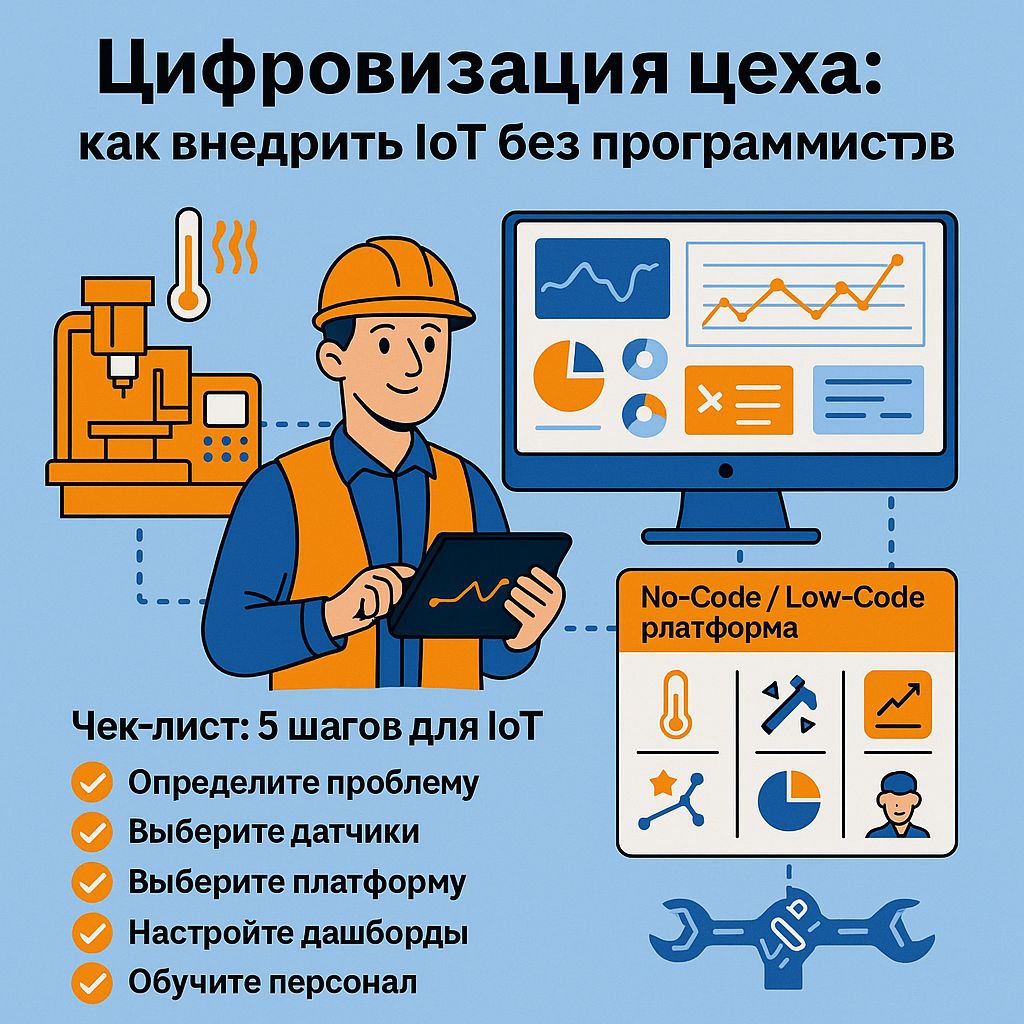 Салют, друзья!
Сегодня ныряем в цифровую трансформацию на производстве — и без боли!
Цех + IoT без программистов? Да, это возможно.
⚙️ Автоматизация — больше не удел крупных корпораций | Сетка — социальная сеть от hh.ru
