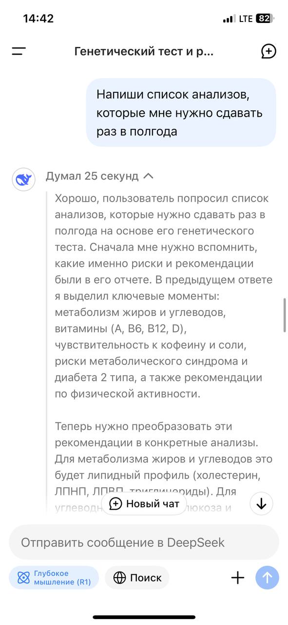 Генетический тест.
Тоже делала с Катей, и она давала расшифровку | Сетка — социальная сеть от hh.ru