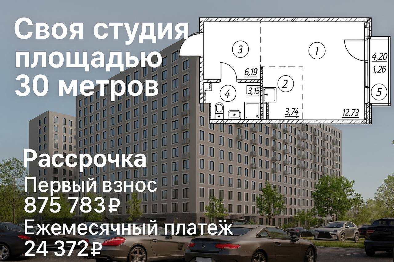Своя студия у КАД — с отделкой, потолками почти 3 метра и вменяемым платежом
Вот она — та самая редкая студия площадью 30 метров, где не надо выбирать между шкафом и холодильником | Сетка — социальная сеть от hh.ru